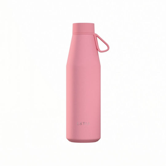 Estia Flow Save the Aegean Recyclable Thermos Bottle Stainless Steel BPA Free 500ml Rose
