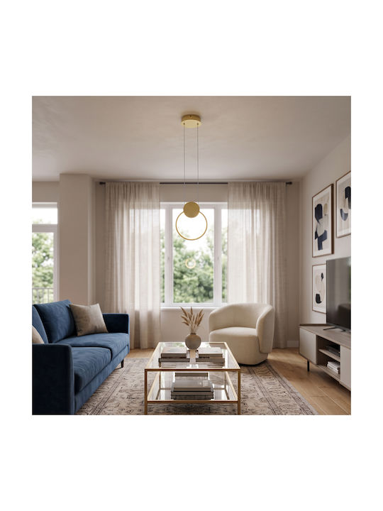 Pakketo Ganden Hanging Ceiling Light Gold LED w...