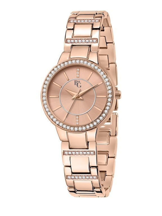 Chronostar Women's Watch 30mm Battery with Pink Gold Metal Bracelet