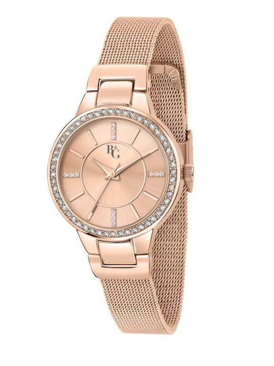 Chronostar Women's Watch 30mm Battery with Pink Gold Metal Bracelet