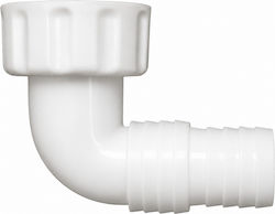 Plastic White Elbow Connector Washing Machine Outlet 1 F200-F19