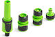 Verstellbarer Tropfbewässerungsarmaturen Set mit Schnellverbinder Wasserstop 1/2 3/4 Schlauch