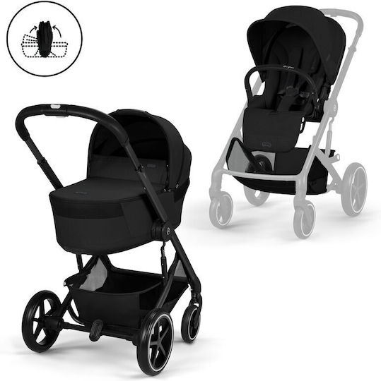 Cybex Balios S Lux Reversible 2 in 1 Baby Stroller Suitable for Newborn Moon Black Frame Black 11.2kg