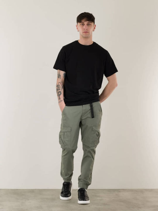 Rebase Παντελόνι Cargo σε Loose Εφαρμογή Olive