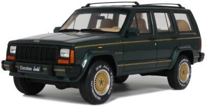 Model Mașină Jeep Cherokee XJ Limited Culoare Verde Hunter Anul 1995 Scara 1:18 Otto Models OT1204