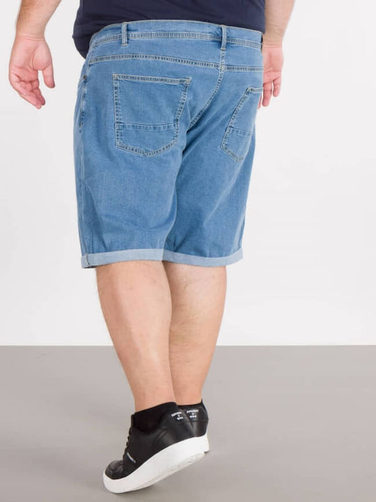 Double Herren Denim Shorts An Blau