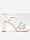 Damen Sandalen mit Strass Weiße