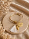 By Anastasia's Art Creations Christening Charm Steel Gold Bracelet 1 Piece