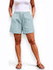 Women's Light Blue Bermudas