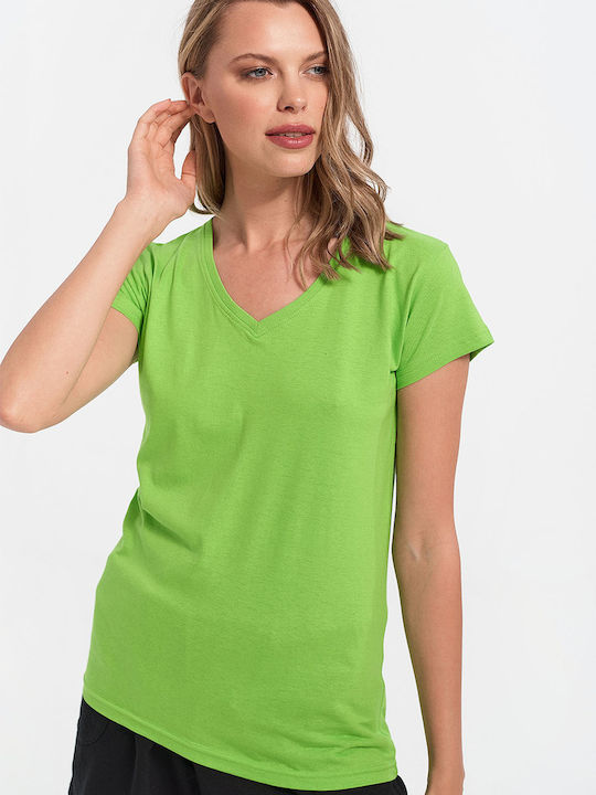 JHK Women's Promotional T-Shirt Short Sleeve Lime Green