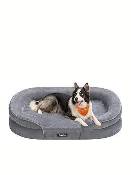 Feandrea Hundebett Sofa Orthopädisch Grau 91x68cm