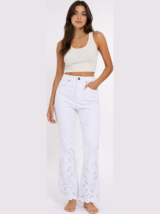 Pantaloni Jean de damă Albi