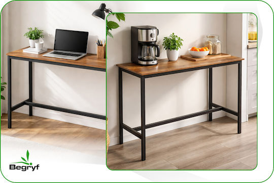 Begryf Masă Bar Metalică Maro Închis 100x40x90 cm
