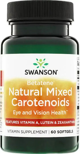 Swanson Betatene Natural Mixed Carotenoids 60 Softgels Natural
