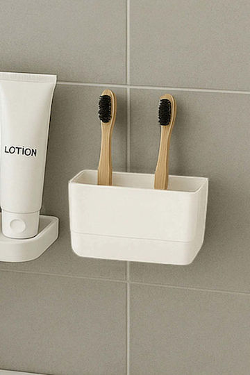 SteweHome Toothbrush Support Base Plastic White 5210357185854