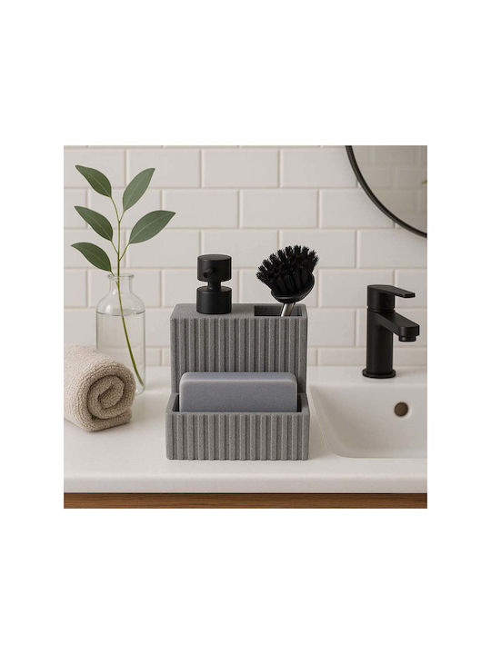 SteweHome Dispenser Αφρού Κουζίνας Πλαστικό Γκρι 350ml