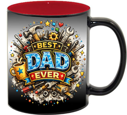 Magic Black Mug Red Interior Dad