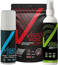 Комплект За Почистване На Визьор Essentials Kit Visiocrystal 125ml Visiodry 35ml Visiofog Visiodry