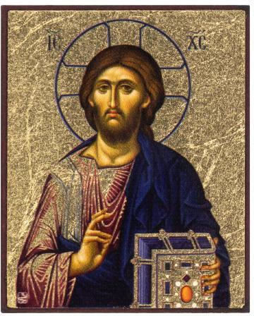 Jesus Christ Saint Icon Canvas Gold Background 6 X 5 Cm
