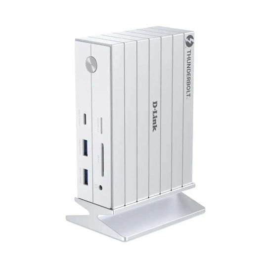D-Link USB-C Докинг станция с HDMI/DisplayPort 4K PD Ethernet и свързване 2 монитора Бяла (DUF-E01/E)