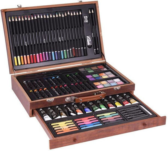 Wooden Colouring Set 38.3x24.5cm 112 Pieces