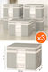 SteweHome Knitwear Storage Case in Grey Colour 45x40x30cm 3pcs