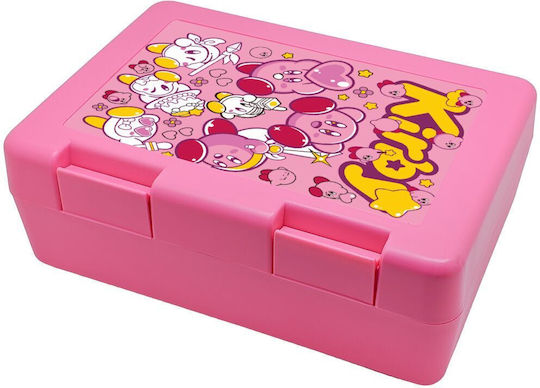 Koupakoupa Kirby Plastic Kids Food Container Pink 18.5 x 12.8 x 6.5cm