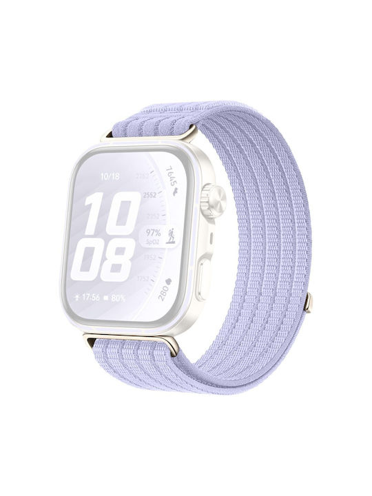 Huawei Watch Fit 3/fit 4/fit 4 Pro Fit 5/fit 5 Pro Curea Nylon Violet Deschis Huawei Watch Fit 3/fit 4/fit 4 Pro Fit 5/fit 5 Pro Curea Nylon Violet Deschis