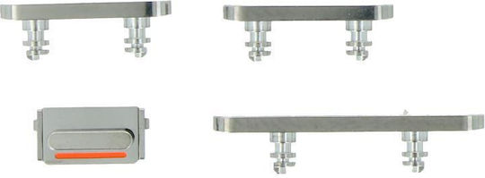 Apple Iphone 12 Pro 12 Pro Max Power Volume Mute & Side Buttons Set Silver Original