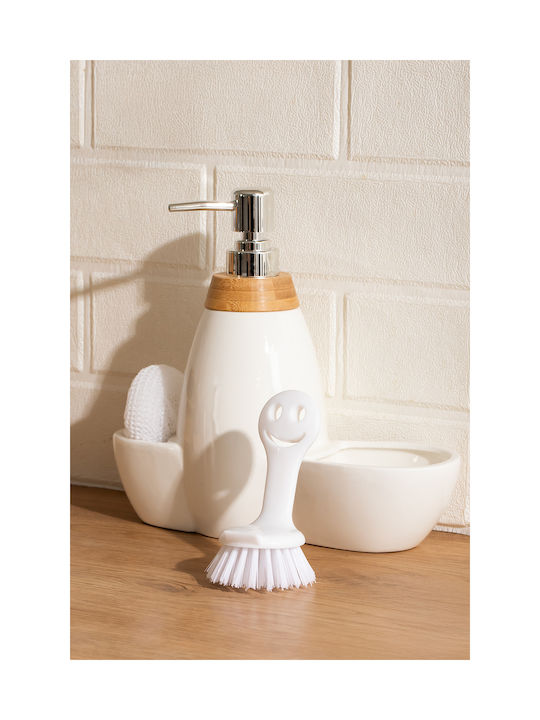 SteweHome Dispenser Κουζίνας από Πορσελάνη Λευκό 700ml