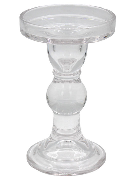 Keskor Glass Candle Holder in Transparent Color 8.5x8.5x14cm