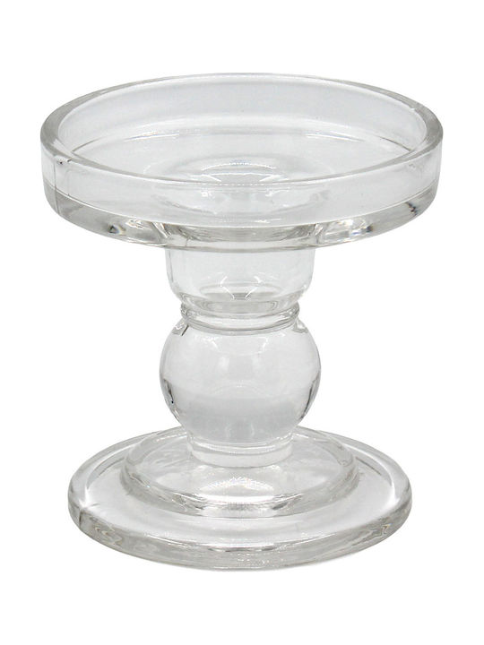 Keskor Glass Candle Holder in Transparent Color 8.5x8.5x8.5cm