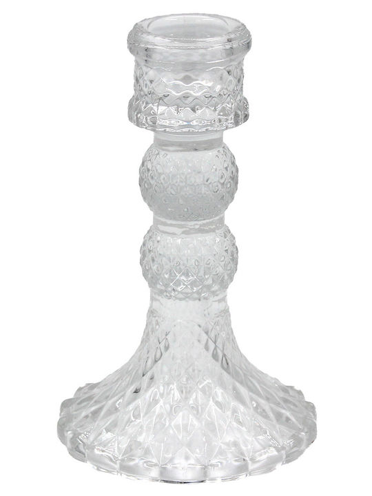 Keskor Glass Candle Holder in Transparent Color 8x8x12.5cm