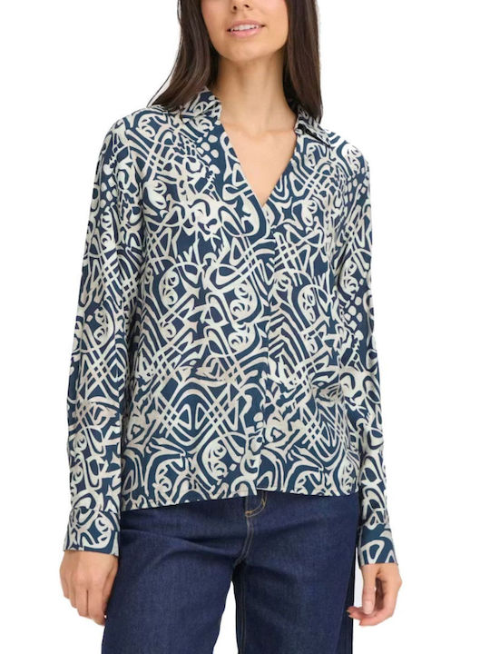 Long Sleeve Women's Shirt Navy Blue