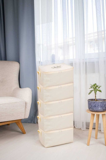 SteweHome Θήκη Αποθήκευσης Ρούχων σε Μπεζ Χρώμα 30x22cm 5τμχ