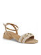 Sandale de catifea Bej