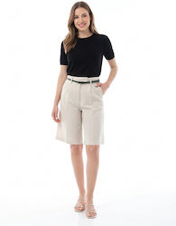 Freestyle Women's Linen Beige Bermudas Freestyle Women's Linen Beige Bermudas