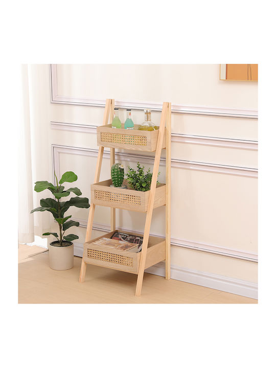 Βιβλιοθήκη Scandy Φυσική Απόχρωση 44x37x110εκ.