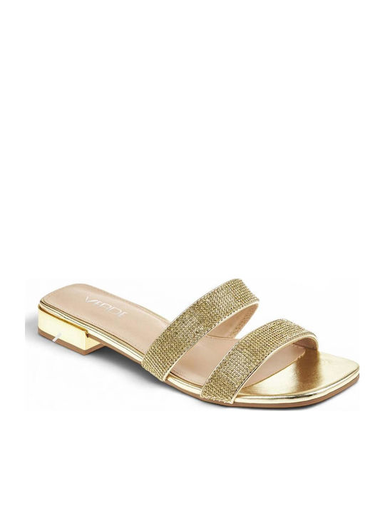 Verde Women's Flat Sandals Gold