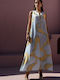 Summer Midi Slip Dress Light Blue