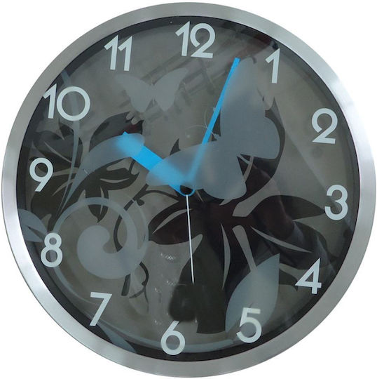 keleman Keleman Metallische Wanduhr Grau 30x4.5cm