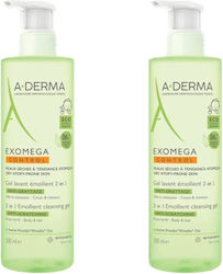 A-Derma Exomega Control Shower Gel 2x500ml