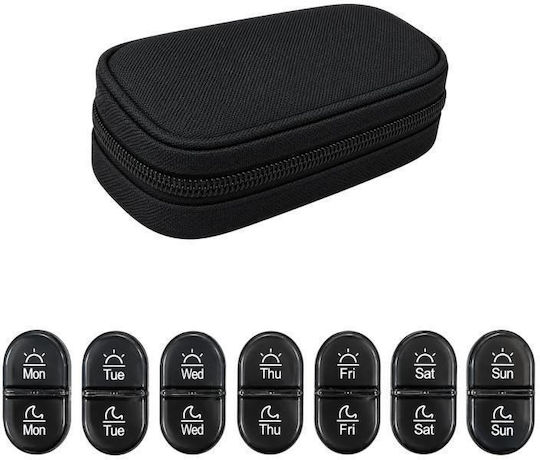 Седмична Кутия за Хапчета за 7 Дни Преносима Кутия Weekly Pill Organizer Travel Case