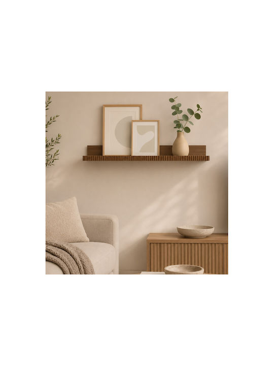 Ράφι Τοίχου με LED Καφέ 59x11.5x9.5εκ.