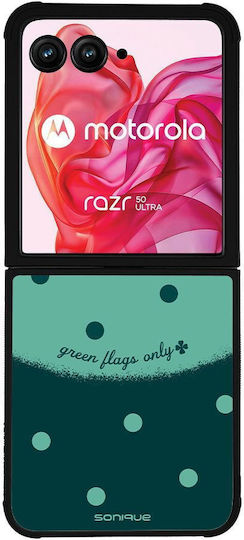 Husă Sonique Delulu Polka Era Series Motorola Motorola Razr 50 Ultra Verde Steaguri