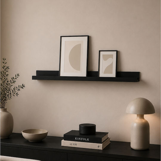 Raft Negru 80x6x7 cm