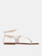 Flache Sandalen Für Damen Beiges
