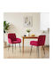 Velvet Red Dining Armchairs 2 Pieces 57x50x85cm