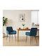 Velvet Blue Dining Armchairs 2 Pieces 57x50x85 cm