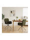Dining Armchairs With Genuine Leather Green 2 Pieces 54x55x86cm